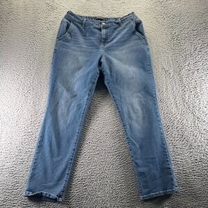 D. Jeans Womens 10 Blue Cotton Denim Straight Leg Travel Workwear Faded Stretch